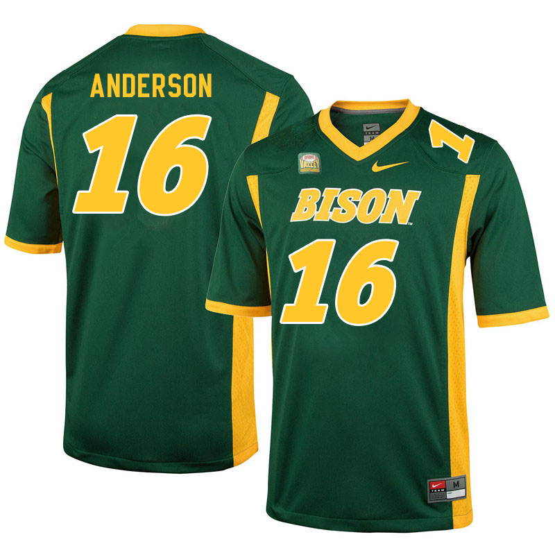 Men #16 Peter Anderson North Dakota State Bison College Football Jerseys Sale-Green